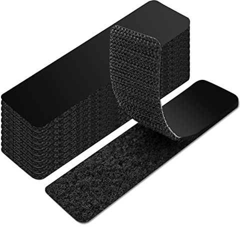 Art3d 40 Sets Hook and Loop Tape Sticky Back,1 in. x 4 in. Heavy Duty Double-Sided Tape Self Adhesive Strip Mounting Tape Perfect for Home and Office | Double-Sided, Adhesive Strip, Nylon, Picture Hanging Strips Fastener for Mounting Hanging, Glass, Tile, Metal, Home, Office
