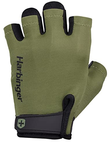 Harbinger Power Gloves 2.0 für Gewichtheben, Training, Fitness und Fitnessstudio, Unisex, Grün, Größe XL