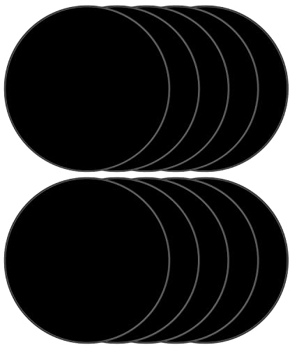 ZESABGE10 Stück Acrylplatte Schwarz Acrylscheiben 10cm Rund Kunststoffplatte,Acryl Plastik Platten für,Malerei,DIY Handwerk,Projektausstellung