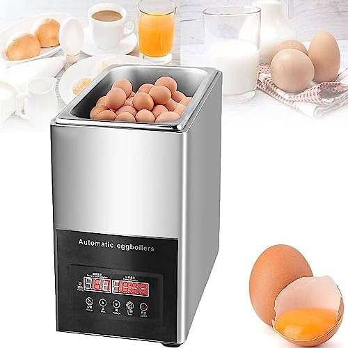 Cocedor de huevos comercial, cocine sin esfuerzo 50 huevos con aguas termales - Gran capacidad, cocedor de huevos de aguas termales de 800w, cocedor de huevos eléctrico para restaurante,220V