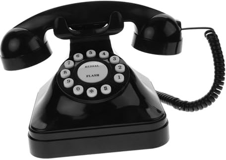 NUOBESTY Telefoni Di Casa Telefoni Domestici Senza Filo Telefono Cordless Telefono Vintage Telefono Fisso Telefono D'epoca Telefono Retrò Ruotare Antico Ornamenti