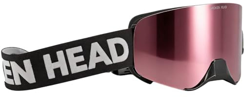 Broken Head MX-Brille Struggler Mit Verspiegeltem Magnet-Glas | Motocross & Supermoto Goggle, Rahmenlose Optik, Großes Sichtfeld, Antibeschlag-Doppelscheib, Mit Filtertechnologie, HD Sicht