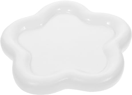 Ciieeo Plateau Rangement Bijoux Résine Blanc Fleur Décoratif Plateau Organisateur Bijoux Compact Pour Bureau Et Chambre