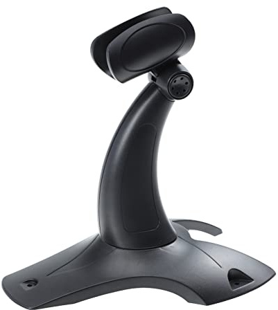 Halterung für Barcode Scanner, Kunststoff, Stabile Basis, Schwarz | Kassierer in Supermärkten und Geschäften, Leicht und Passend für Handscanner