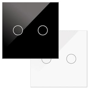 Interruptor Táctil Doble Conmutado Blanco, control de luz, fácil instalación, ideal para controlar múltiples puntos de luz.