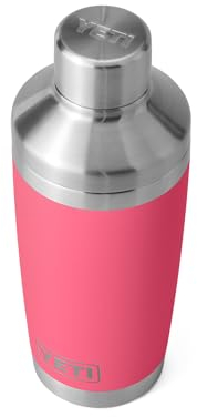 YETI Rambler Shaker à cocktail isotherme en acier inoxydable, 591 ml, rose tropical