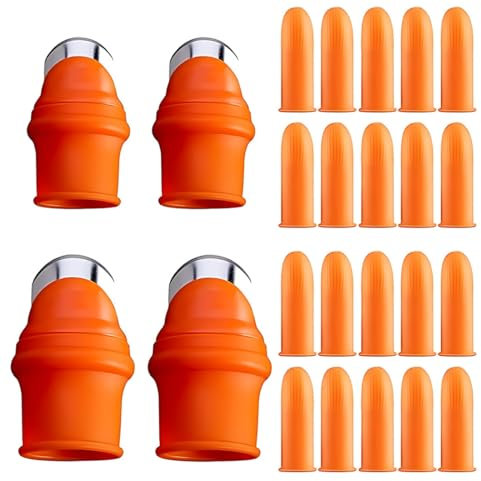 4 Ensembles Couteau À Pouce,Couteau À Doigt Silicone,Couteau Cueillette Fruits,Séparateur Coupe Pouce,Couteau De Jardinage,Outils De Jardinage pour Le Jardin,Coupeur de Pouce