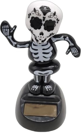 Solar Powered Dancing Car Skeleton - Dancing Skeleton Ornament For Car Dashboard | Solar Dancing Figures | Moving Car Dashboard Toys | Creative Funny Car Dashboard Accessories