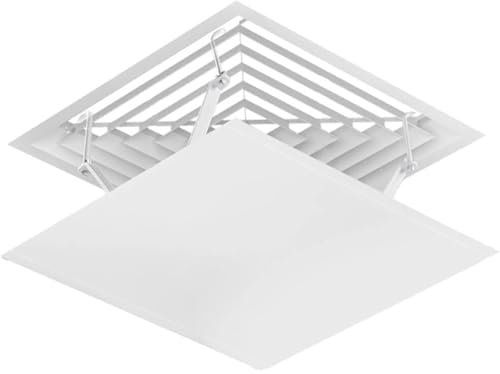 KISDFOND AC air Deflector, Ceiling AC air Outlet Distributor, Adjustable air flow Deflector, Square Ceiling vent Deflector Baffle with hook for Central AC