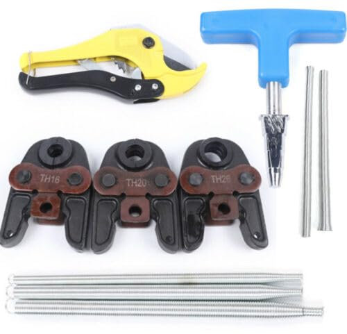 CCAUUB Pince à sertir Th - Pince à sertir - Tube composite multicouche - Ressort de cintrage extérieur - Kit d'outils - Mâchoire de sertissage avec contour TH 16-20-26 - Pour tubes composites PEX