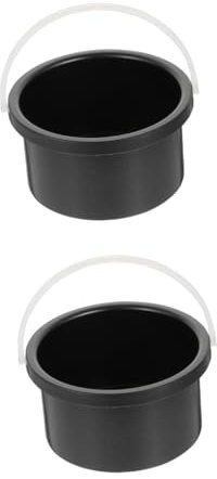 Healeved 2pcs Hair Removal Wax Melting Container Aluminum Non-stick Inner Pot for Wax Heater Melting Tool Use for Professional Salon Home Waxing