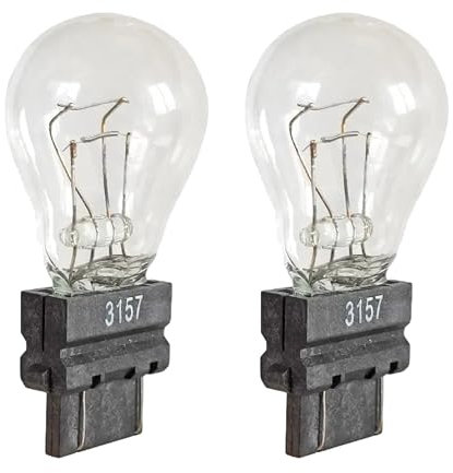 cyclingcolors 2x Lampadina 3157 12V P27/7W W2.5x16q 32/3CP S25q lampada lampadine luce stop tipo US auto cruscotto, trasparente
