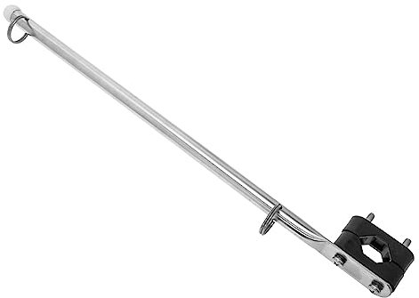 SUPVOX Pennone in Acciaio Inossidabile Asta Portabandiera Da Campeggio Asta Della Bandiera Marina Clip Per Asta Portabandiera Per Barca Bastoncini Di Bandiera Pennone Marino Plastica