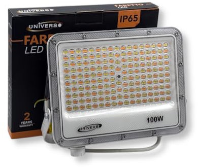 UNIVERSO BK05-100W-B3C FARO PROIETTORE SMD LED FLOODLIGHT 100W SLIM IP65 COLORE BIANCO CCT 3in1 COLORE LUCE SELEZIONABILE