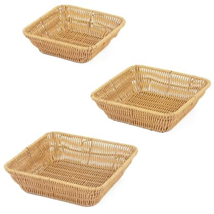GAOINTELL Delicada Cesta De Pan Cuadrado Soportes Vegetales Canasta Frutas Resistente para Hogar Y Restaurante Diseños Ahorro Espacio