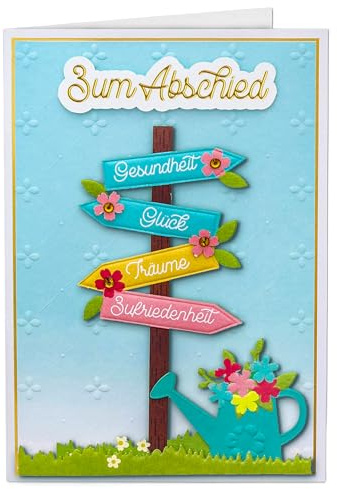 Joli Coon 3D Abschiedskarte Kollegin & Kollege SIGNATURE, 17 x 11,5 cm | 350g Designerpapier, Fine-Paper-Kuvert, goldener Siegelsticker, für persönliche Abschiedsworte, Premium-Papeterie