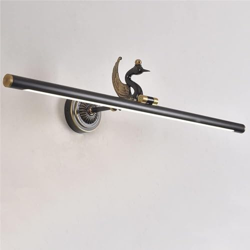 Copper Vanity Lamp Retro Swan Linear Bathroom Light Fixture Vintage Mirror Front Lighting Fitting Adjustable Wall Sconces Bar Lights for Powder Room Bath Makeup Area