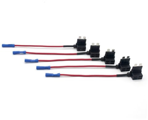 Mikinona 5 Stück Teiliges Atc Sicherungshalter Add a circuit Adapter Low profile Flachsicherung Kfz Stromdieb Zubehör Auto Installation