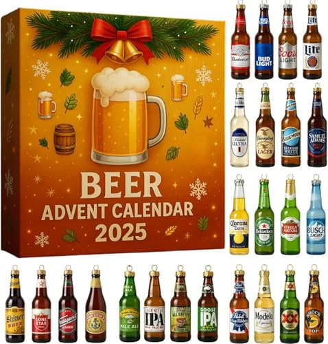 Calendario dell'Avvento Whisky 2025, 24 bottiglie di whisky/birra premium per il conto alla rovescia delle festività e per i regali, un viaggio quotidiano alla scoperta del mondo del w Graphic Design