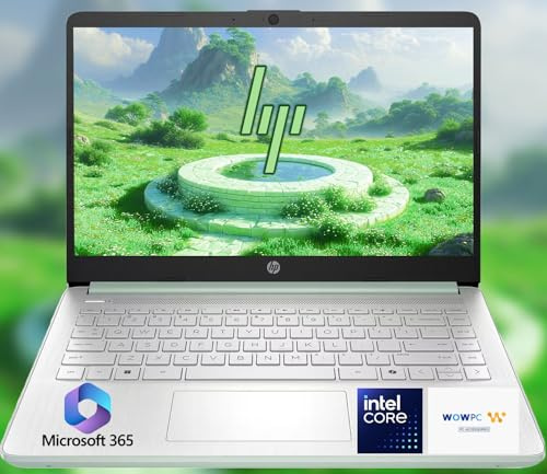 HP 14 Ultrabook Laptop • Intel CPU • 16GB RAM • 1.1TB Storage (128GB SSD w/External + 1TB OneDrive) • Up to 12 Hours Battery Life • Windows 11 Home • w/WOWPC Recovery USB