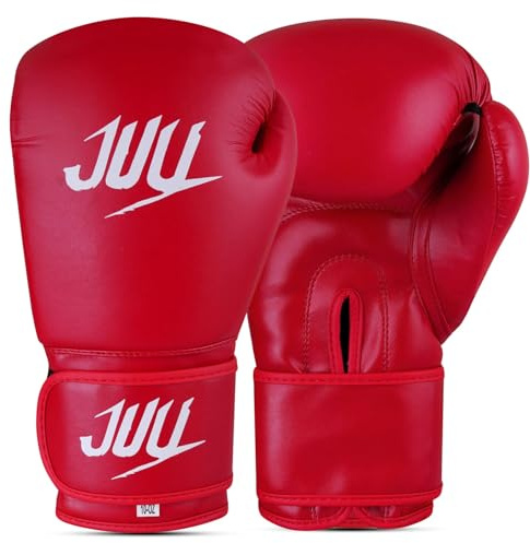 Juu Premium Boxing Gloves for Men & Women – Durable PU Leather Training Boxing Gloves for Sparring MMA Kick Boxing Muay Thai Heavy Bag & Fitness Workouts – Secure Wrist Support & Breathable Design