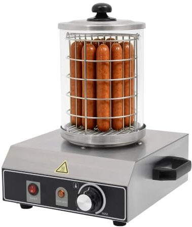 PUDLOR Würstchenwärmer Elektrischer Hot Dog Maker Maschine 220V Wurstkocher, 0～85℃Einstellbare Temperatur Got Dog Dampfer für westliche Restaurants, Fast-Food-Läden, Cafés