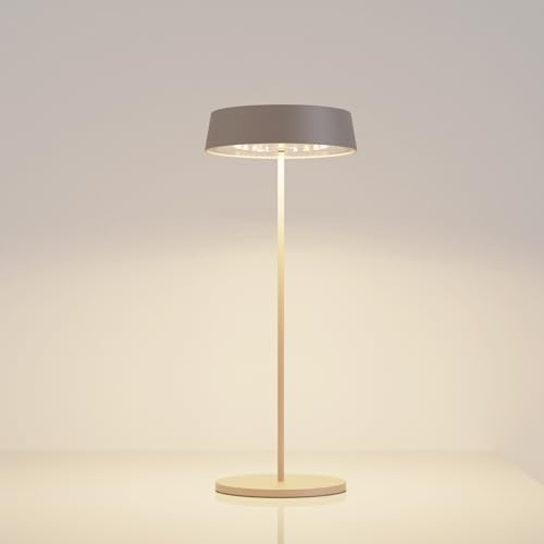 Palmina 901 Lampada da Tavolo Senza Fili di Design, Ricaricabile USB-C con Batteria Aggiornata 2026, jour senza fili 4400mah,Dimmerabile Touch, IP54, Lampada LED per Interni ed Esterni