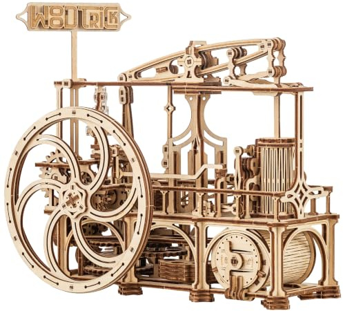 Wood Trick Steam Engine 3D Holzpuzzle für Erwachsene zum Bauen | [447 Teile] Detaillierter Mechanismus des 18. Jahrhunderts - Mechanischer DIY Holzmodellbausatz für Erwachsene