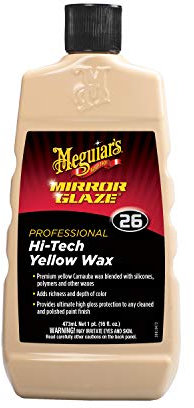 Meguiar's Mirror Glaze 26 Professional Hi-Tech Yellow Car Wax Liquid 473ml M2616