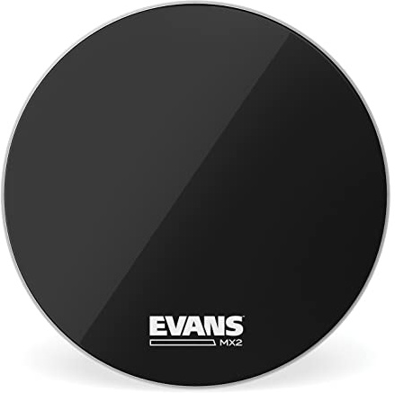 Evans MX2 Black Marching Bassdrumfell, schwarz, 26 Zoll