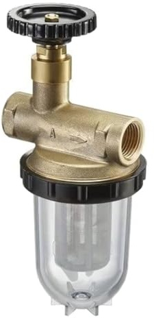 Oventrop Heizölfilter DN 15, 1/2 IG Niro-Edelstahlsieb 100-150 µm