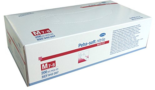 Peha-soft nitrile white 200 Stück Gr. M (7-8) Nitril Handschuhe