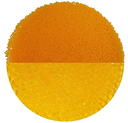 trendfinding 100 g gránulos Decorativos retenedores de Agua Amarillo-Naranja, granulometría 1,5-2 mm, decoración para Flores y Plantas, 10 litros, Muy económico, de Uso versátil