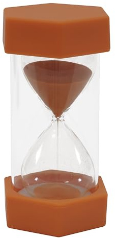 TimeTex Sanduhr, 12 cm, 6,5 cm Durchmesser, 10 Minuten, X-Groß, Orange