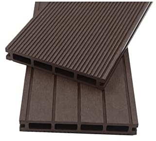 HOME DELUXE - WPC Terrassendielen SAMANA - Dunkelbraun, 6m² - Inkl. Unterkonstruktion und kompl. Zubehör I Terrassenboden Poolumrandung Balkonbelag