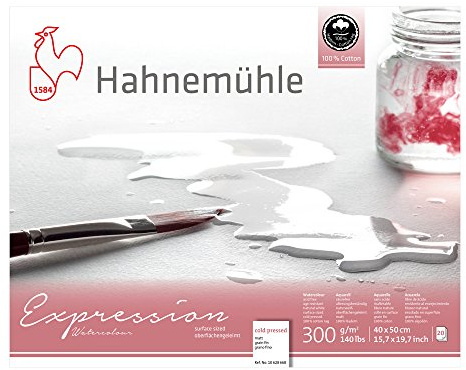 Hahnemühle Expression Watercolour, 40 x 50cm, 300g/m², naturweiß, 20 Blatt