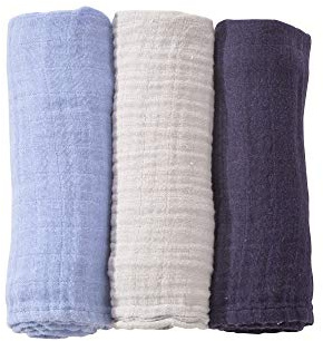 Kinousses Windeln, Pastellfarben, 3 Stück, Blau