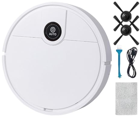 KERALI Robot Spazzatrice, Aspirapolvere Robot, Scopa Robot Spazzatrice Automatica Ultra-Sottile Mutta e Intelligente, Aspirapolvere Robot Ultra Sottile, Aspirapolvere Robot per di Tappeti