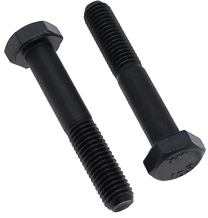 Sexkantsbultar M8X60 (Pack of 10) med Inte Fullt Gängad Sexkantsbultar bult Klass 10.9 Höghållfast Legerat stål svart Mekaniska Sexkantsskruvar Certifierad Standard DIN931ISO 4014 (8mm x 60mm)