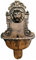 YORKSHIRE HOMEWARE Lion Head Wall Mounted Water Fountain | Bronze Metal Effect | Garden Ornament Fountain | Lion Head with Bowl | Bird Bath Feeder Water | Wall Mounted Ornament Fountain Station