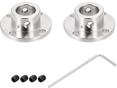 Rebower 12mm Rigid Flange Coupling Connector Motor Coupler (w Screw 1pcs M2 Hex Wrench),[for DIY Stepper Motors]-2 Pack