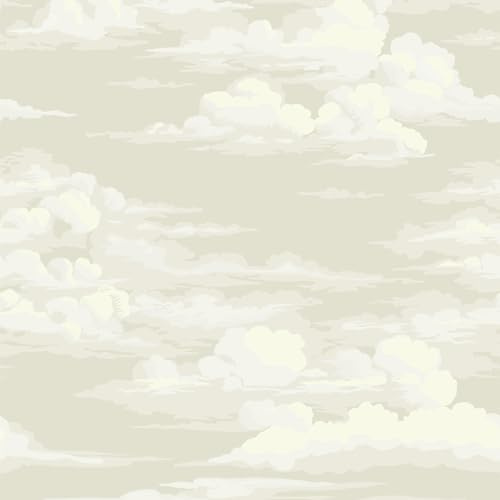 JiffDiff Cloud Wallpaper Peel and Stick White Cloud Wallpaper 17.3 x 118