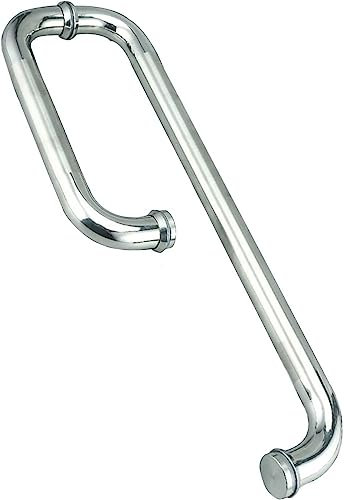 BAZAC Edelstahl Dusche Glastür Griff Schiebetür Scheunentür Eingang Innen Außen Tür Pull Push Türgriffe, Ersatz Badezimmer Türknäufe Haltegriff - 275mm+475mm