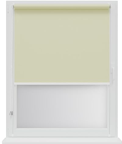 RENA Verdunklungsrollo Ohne Bohren Rollos für Fenster für Innen Jalousien Klemmrollos Fensterrollo Verdunklung Sichtschutz Sonnenschutz Maßgeschneidertes Rollo Pearl 130x150 cm