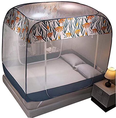 Moskitonetze, Anti-Moskitonetz, Pop-Up, tragbares Reise-Moskitonetz, Faltbarer Einzeltür-Moskito-Campingvorhang, Easy Dome-Moskitonetze,A,150x200cm