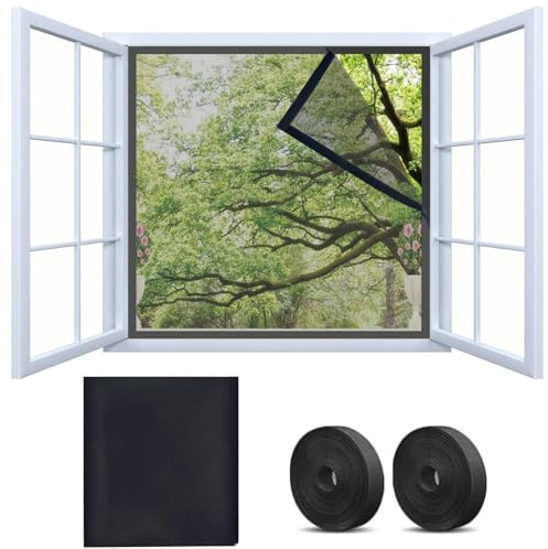 130 x 160 cm Fenstergitter Fiberglas Fliegengitter Insektennetz Ersatz schneidbares Moskitonetz Haustier Bildschirm für Fenster Türen Terrasse Katzensicher