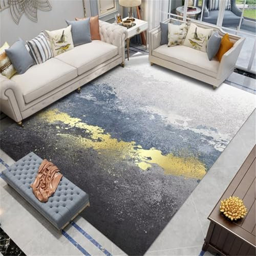 RUGMRZ Deko Wohnzimmer Teppich Kinderzimmer Mädchen Blauer minimalistischer Wohnzimmerteppich Sofazubehör pflegeleicht waschbar Teppich Auslegware 40X60CM