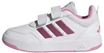 adidas Unisex niños Tensaur Sport 3.0 Hook and Loop Kids Shoes, FTWR White/Bliss Pink/Grey Two, 33 EU