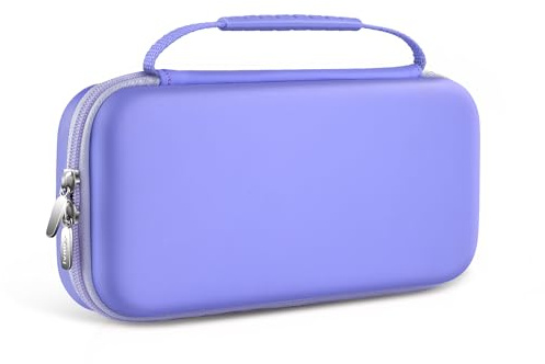 ivoler Etui pour Nintendo Switch 2 Model (2025), Housse Sacoche de Transport à Coque Rigide Anti Choc Pochette avec Espace, 12 Cartouche de Jeux - Violet
