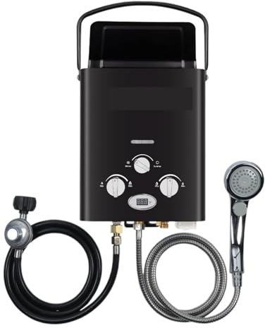 Scaldabagno elettrico, Scaldabagno Portatile A Propano Senza Serbatoio - Scaldabagno A Gas Caldo Con Display Digitale Da Esterno For Camper Da 6 Litri Su Richiesta For Il Campeggio per cucina, bagno e